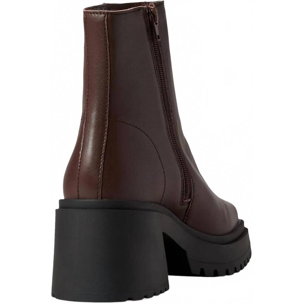 NEW STEVE MADDEN women's fella lug sole bootie in brown - Picture 5 of 5